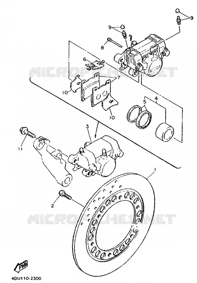 ETRIER / DISQUE DE FREIN ARRIERE Yamaha MOTO 600 1998 XJS DIVERSION  XJ600S