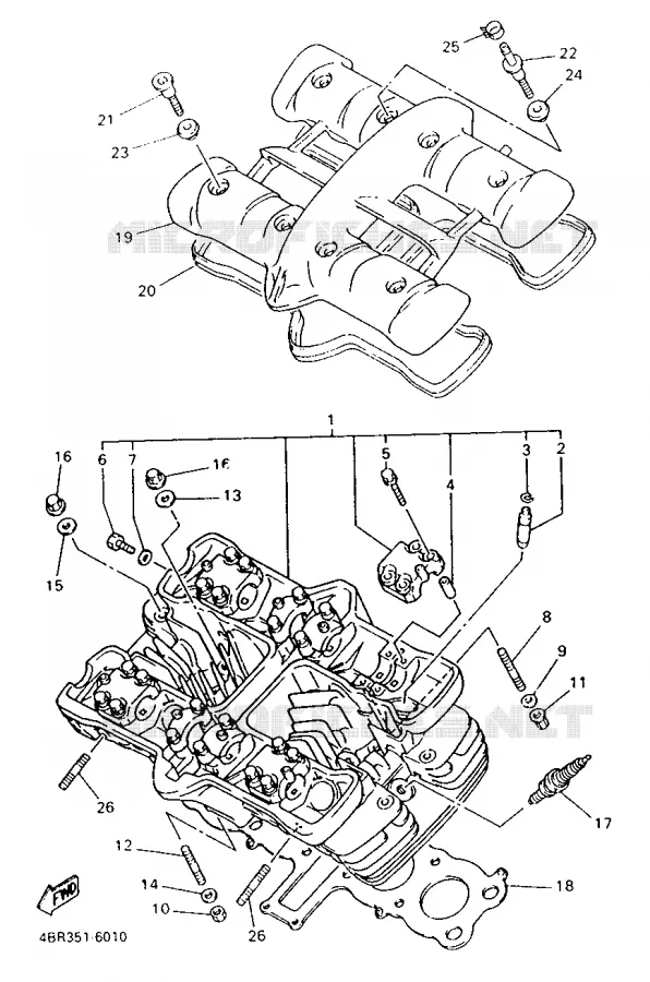 CULASSE Yamaha MOTO 600 1998 XJS DIVERSION  XJ600S