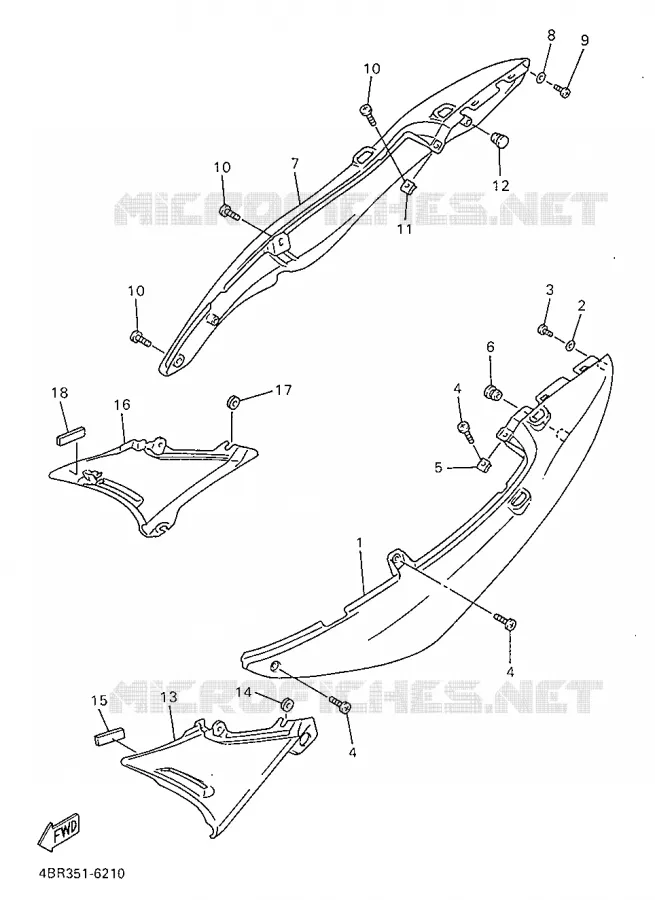 COUVERCLE LATERAL Yamaha MOTO 600 1998 XJS DIVERSION  XJ600S