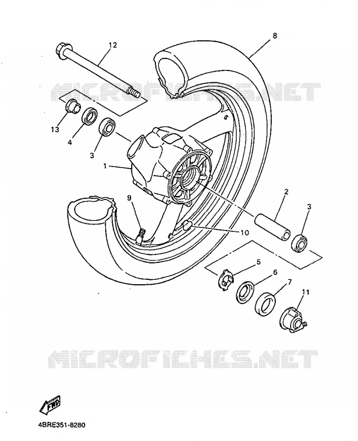 ROUE AVANT Yamaha MOTO 600 1999 XJS DIVERSION  XJ600S