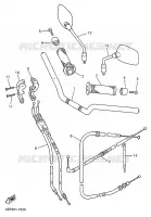GUIDON ET CABLES pour Yamaha XJ600S de 1999