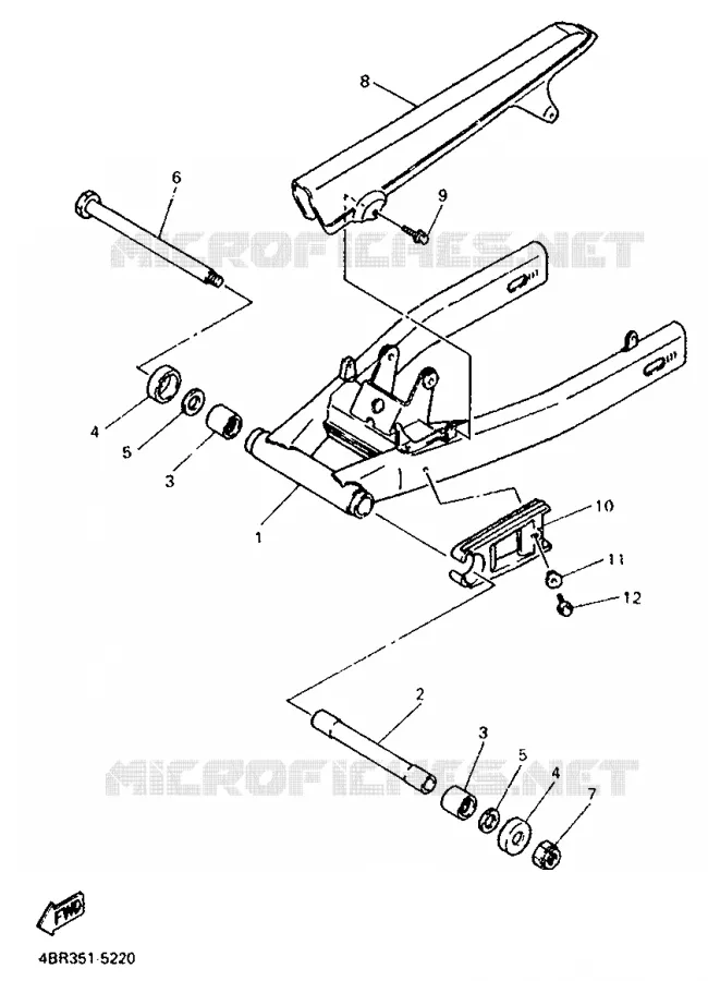 BRAS ARRIERE Yamaha MOTO 600 1999 XJS DIVERSION  XJ600S