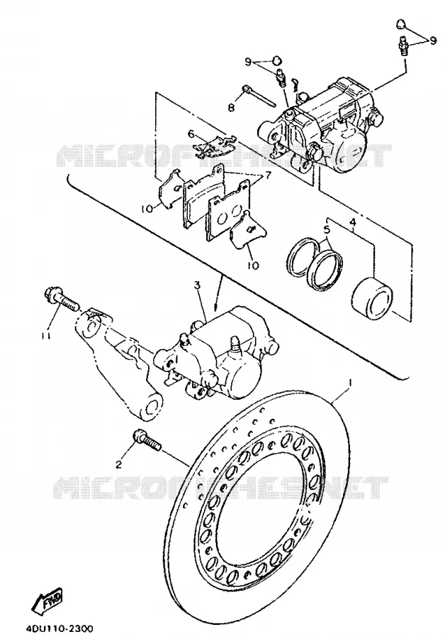 ETRIER DE FREIN ARRIERE Yamaha MOTO 600 1999 XJS DIVERSION  XJ600S