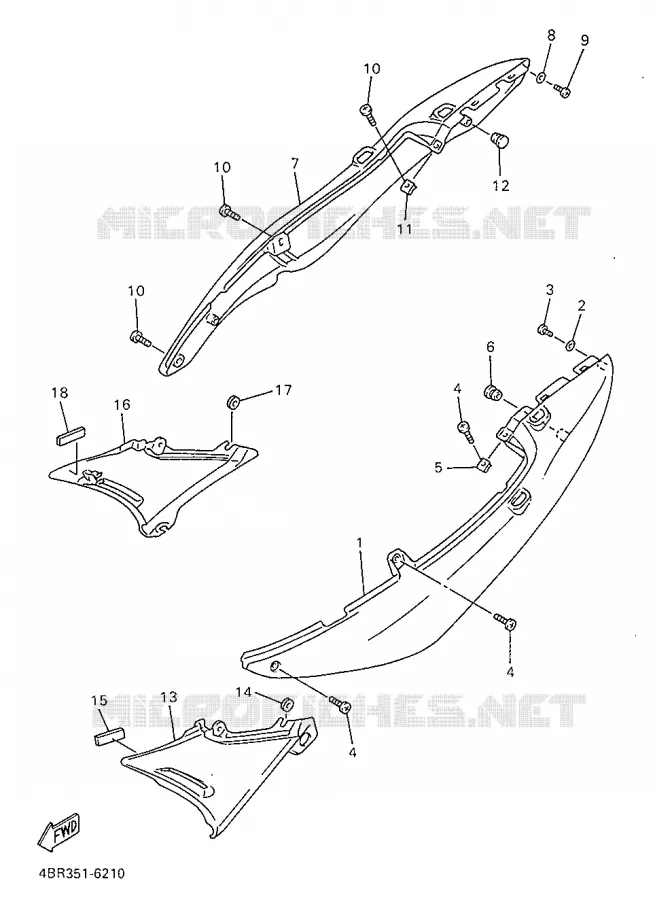 COUVERCLE LATERAL Yamaha MOTO 600 1999 XJS DIVERSION  XJ600S
