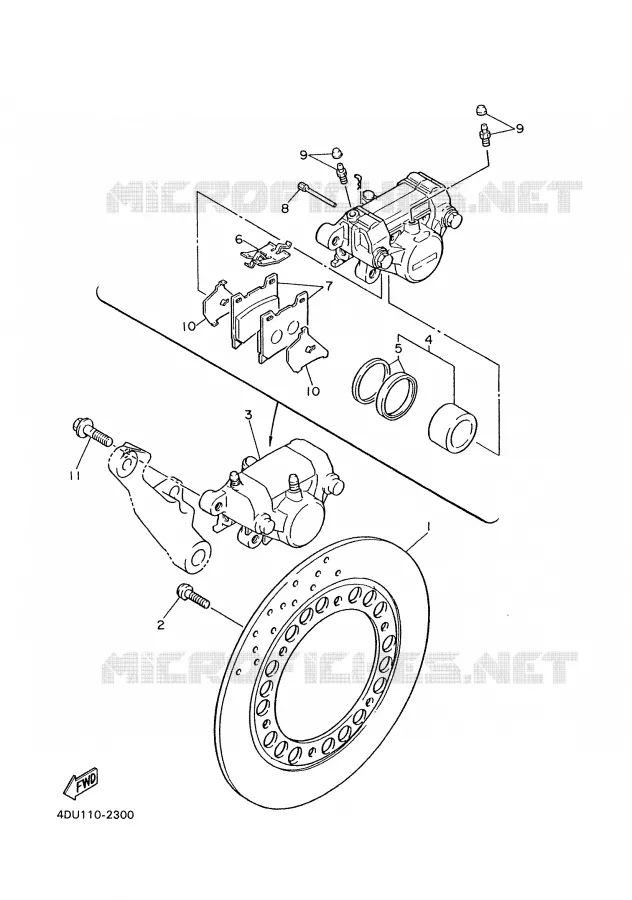 ETRIER DE FREIN ARRIERE Yamaha MOTO 600 2000 XJS DIVERSION  XJ600S