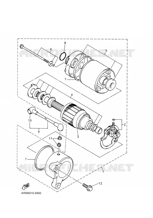 DEMARREUR Yamaha MOTO 600 2000 XJS DIVERSION  XJ600S