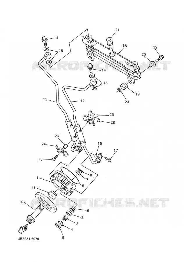 RADIATEUR D'HUILE / ECHANGEUR Yamaha MOTO 600 2000 XJS DIVERSION  XJ600S