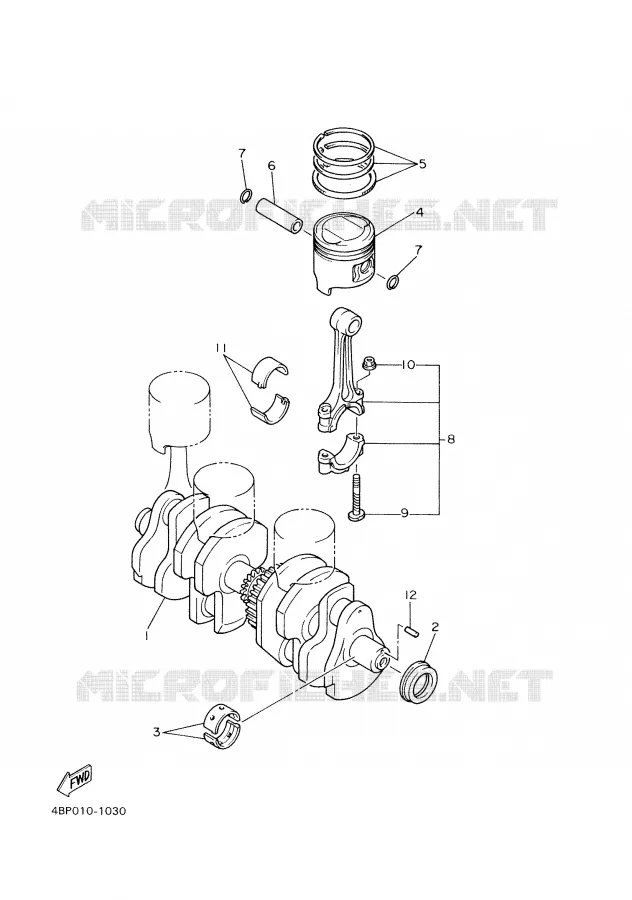 VILEBREQUIN / PISTON Yamaha MOTO 600 2000 XJS DIVERSION  XJ600S