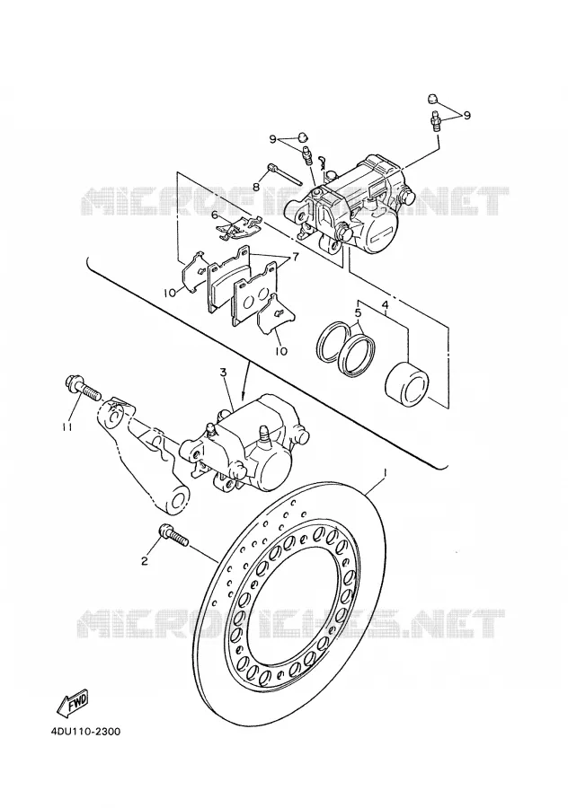ETRIER DE FREIN ARRIERE Yamaha MOTO 600 2000 XJS DIVERSION  XJ600S