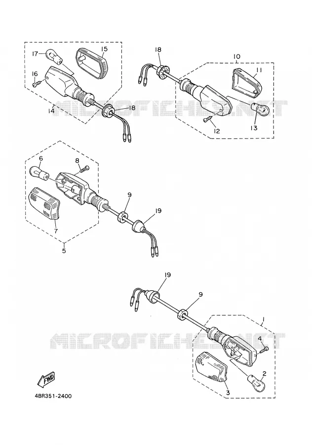 CLIGNOTANT Yamaha MOTO 600 2000 XJS DIVERSION  XJ600S