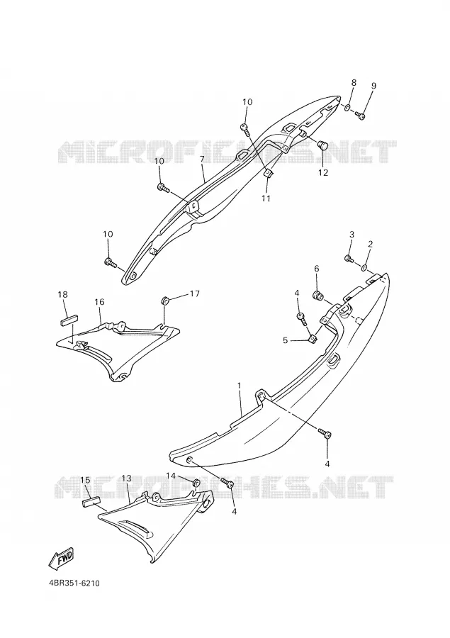 COUVERCLE LATERAL Yamaha MOTO 600 2001 XJS DIVERSION  XJ600S