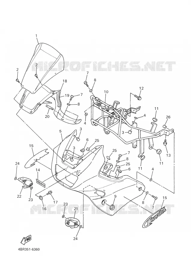 CARENAGES 1  Yamaha MOTO 600 2001 XJS DIVERSION  XJ600S