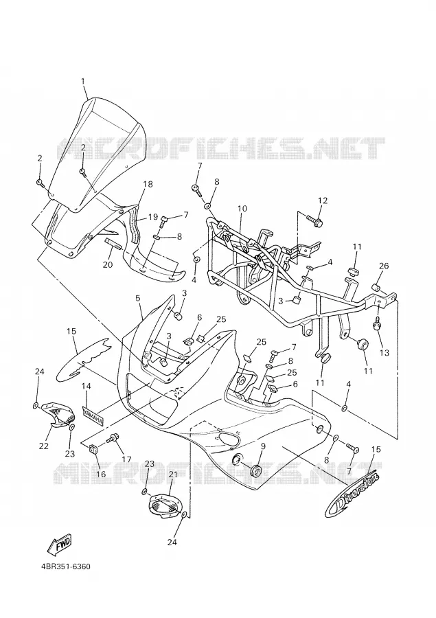 CARENAGES 1  Yamaha MOTO 600 2002 XJS DIVERSION  XJ600S