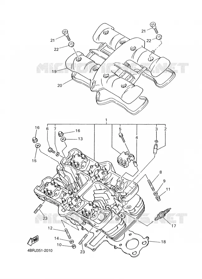 CULASSE Yamaha MOTO 600 2002 XJS DIVERSION  XJ600S