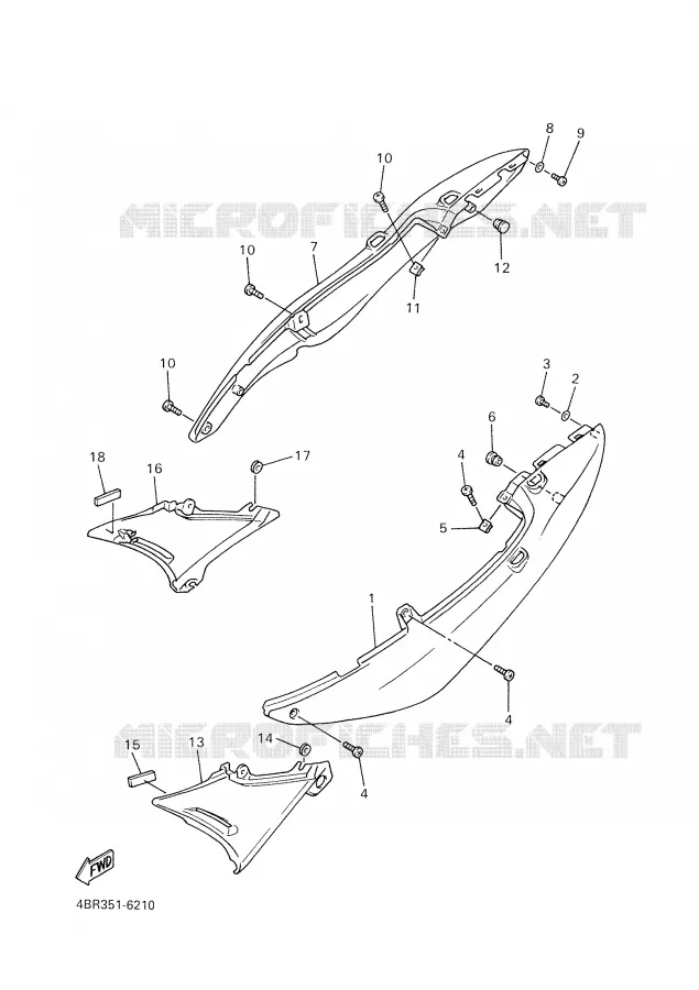 COUVERCLE LATERAL Yamaha MOTO 600 2002 XJS DIVERSION  XJ600S