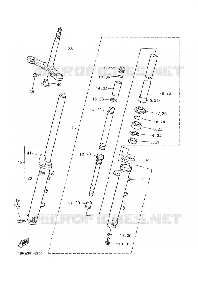 FOURCHE Yamaha MOTO 600 2002 XJS DIVERSION  XJ600S