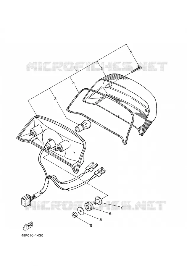 FEU ARRIERE Yamaha MOTO 600 2002 XJS DIVERSION  XJ600S