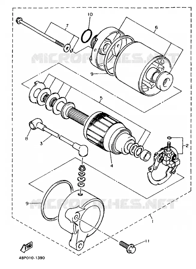 DEMARREUR Yamaha MOTO 600 1995 XJS DIVERSION  XJ600S (37KW)