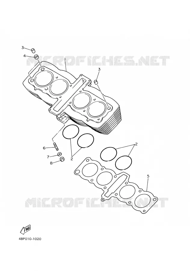 CYLINDRE Yamaha MOTO 600 1997 XJS DIVERSION  XJ600S