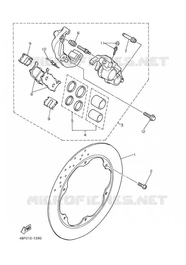 ETRIER DE FREIN AVANT Yamaha MOTO 600 1997 XJS DIVERSION  XJ600S