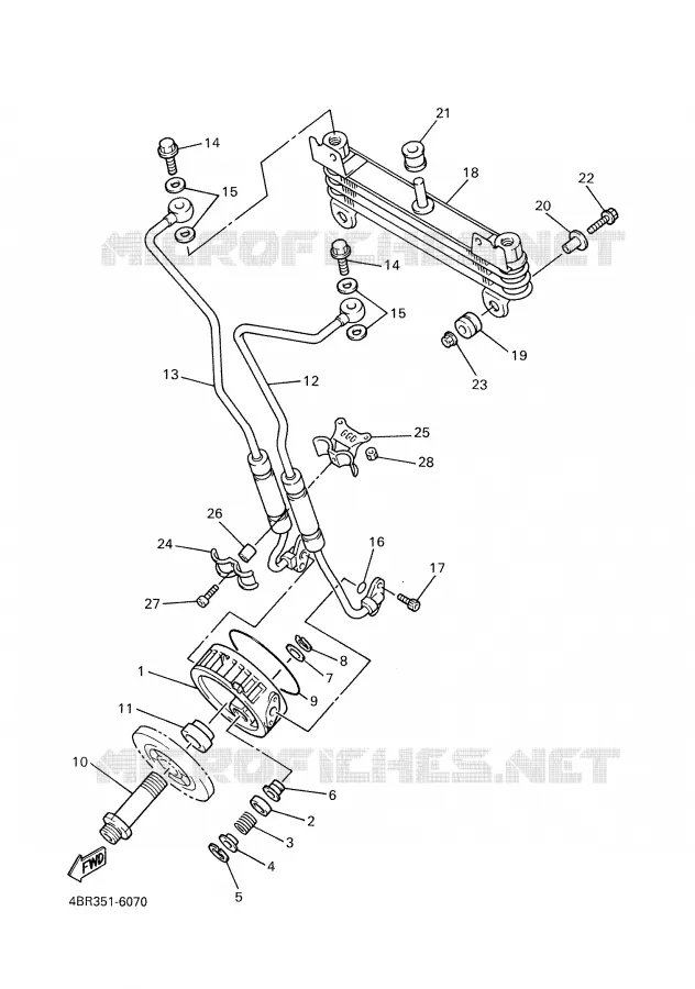 RADIATEUR D'HUILE / ECHANGEUR Yamaha MOTO 600 1997 XJS DIVERSION  XJ600S