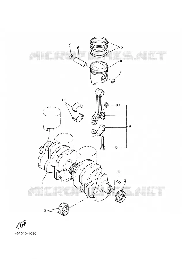 VILEBREQUIN / PISTON Yamaha MOTO 600 1997 XJS DIVERSION  XJ600S