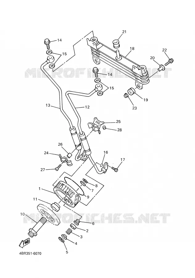 RADIATEUR D'HUILE / ECHANGEUR Yamaha MOTO 600 1997 XJS DIVERSION  XJ600S
