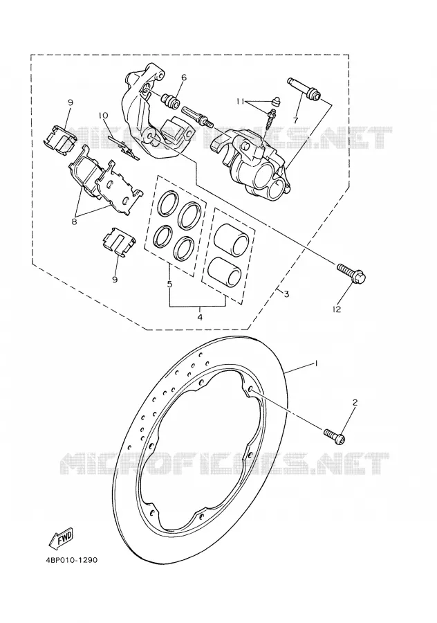 ETRIER DE FREIN AVANT Yamaha MOTO 600 1997 XJS DIVERSION  XJ600S