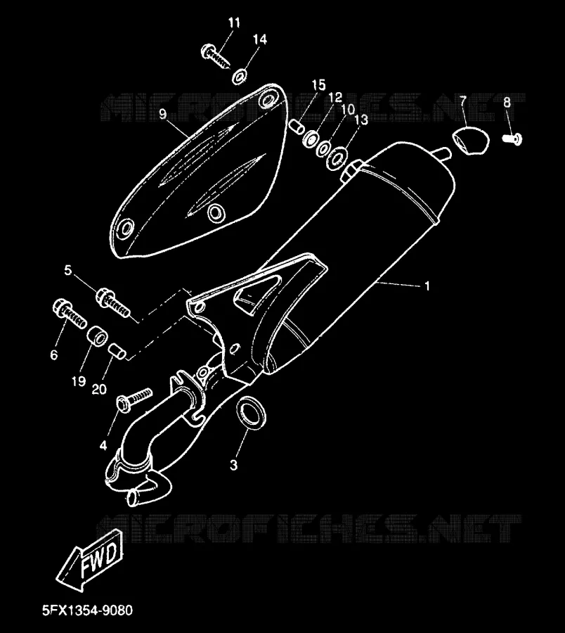ECHAPPEMENT Yamaha SCOOTER 50 2000 NEXT GENERATION  CW50RS