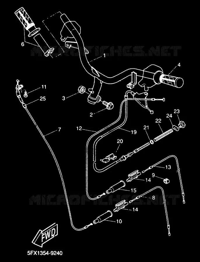GUIDON ET CABLES Yamaha SCOOTER 50 2000 NEXT GENERATION  CW50RS
