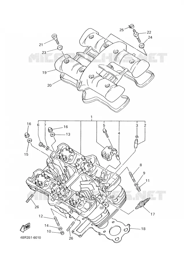 CULASSE Yamaha MOTO 600 1997 XJS DIVERSION  XJ600S'97