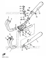 ECHAPPEMENT pour Yamaha XJ900F de 1987