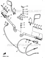 GUIDON ET CABLES pour Yamaha XJ900F de 1987