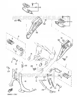 SUPPORT / REPOSE PIEDS pour Yamaha XJ900F de 1987