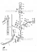 MAITRE CYLINDRE DE FREIN ARRIERE pour Yamaha XJ900F de 1987