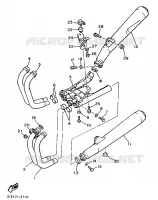 ECHAPPEMENT pour Yamaha XJ900F de 1989
