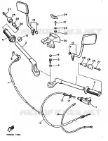 GUIDON ET CABLES pour Yamaha XJ900F de 1989