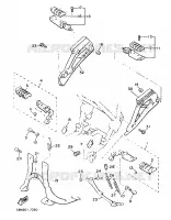 SUPPORT / REPOSE PIEDS pour Yamaha XJ900F de 1989