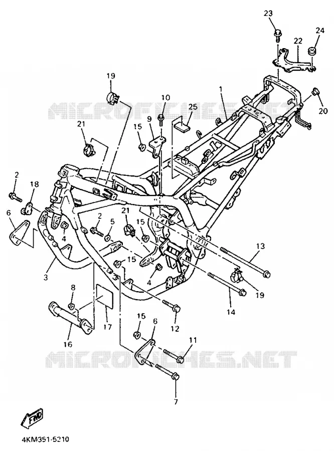 CADRE Yamaha MOTO 900 1995 DIVERSION  XJ900S