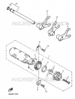 BARILLET DE SELECTION / FOURCHETTES pour Yamaha XJS 900 DIVERSION de 1996