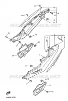 CACHE LATERAL   RESERVOIR D'HUILE pour Yamaha XJS 900 DIVERSION de 1996