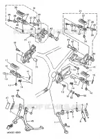 SUPPORT / REPOSE PIEDS pour Yamaha XJS 900 DIVERSION de 1996