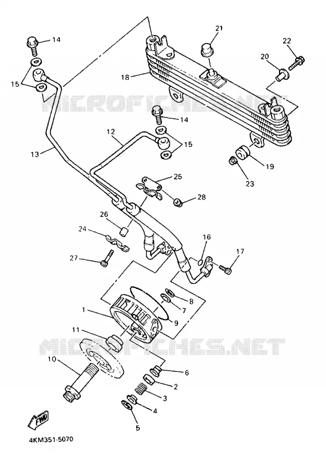RADIATEUR D'HUILE / ECHANGEUR Yamaha MOTO 900 1997 DIVERSION  XJ900S
