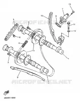 ARBRE A CAMES / CHAINE DE DISTRIBUTION pour Yamaha XJS 900 DIVERSION de 1997