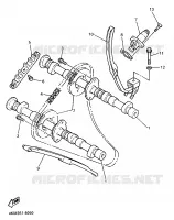 ARBRE A CAMES / CHAINE DE DISTRIBUTION pour Yamaha XJS 900 DIVERSION de 1997