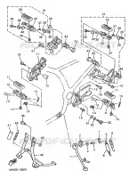 SUPPORT / REPOSE PIEDS pour Yamaha XJS 900 DIVERSION de 1997