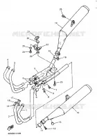 ECHAPPEMENT pour Yamaha XJS 900 DIVERSION de 1997