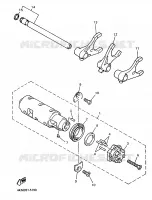 BARILLET DE SELECTION / FOURCHETTES pour Yamaha XJS 900 DIVERSION de 1997