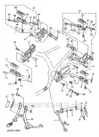 SUPPORT / REPOSE PIEDS pour Yamaha XJS 900 DIVERSION de 1997