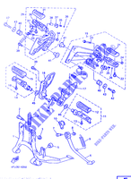 SUPPORT / REPOSE PIEDS pour Yamaha XJR1200 de 1997